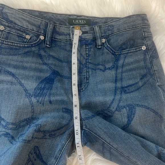 Ralph Lauren Equestrian Lasso Tack Horse Bit Crop Denim Jeans - Picture 13 of 13